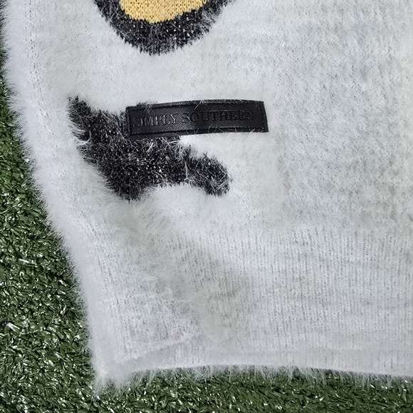 SIMPLY SOUTHERN | LEO FUZZY LARGE LEOPARD CREW NECK CASUAL SWEATER \ SIZE XL - Picture 10 of 14